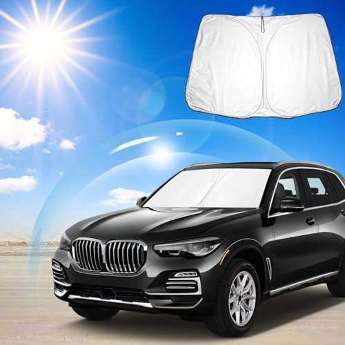 Ruiya Parasol para Parabrisas Delantero Compatible con BMW X1 U11 | X1 F48 2016-2025 Parasol Coche Delantero Anti UV Rayos Parabrisas de Coche Parasol Plegable Protección Solar para X1 Accesorios