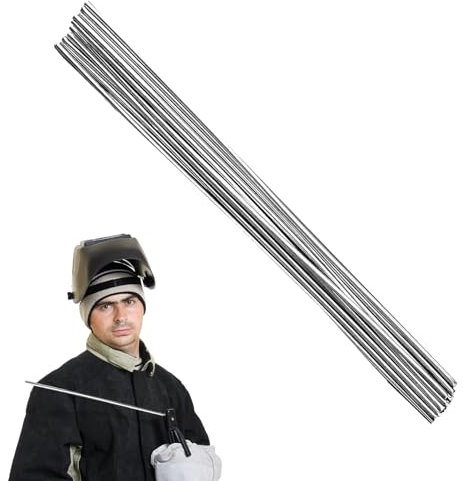 10 Baguettes soudage basse température | Tiges brasage en aluminium 1,6 mm | Baguette soudage âme en aluminium basse température | Bâton fil soudure facile à fondre pour accessoires soudage (30 cm)