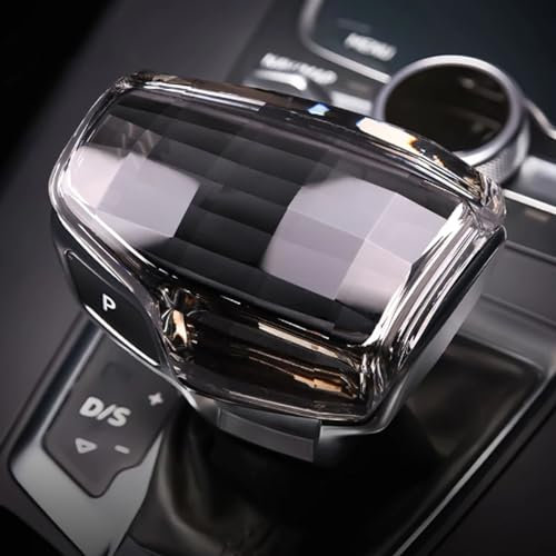 Heller Kristall Schalthebelknauf, Abdeckung Getriebegriff Ersatz Schalthebel Zubehör für A4L S4 A5 S5 2017-2022 RS5 2019-2022 Q5 SQ5 2018-2022 Q7 Auto Innenbereich Dekoration