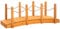 Outsunny Garten-Bogen-Brücke, hölzerne Garten-Brücke mit Hanfseil-Seitenwänden, Fichtenholz-Struktur, 150x58x58,5cm, Orange