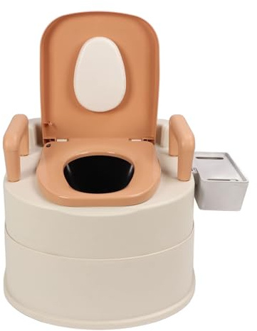 Mobile Feste Toilette Am Bett, Einfache Mobilität, Tragbare Toilette für Erwachsene, Tragbar, Höhenverstellbar, Kippsicher, für Senioren, Behinderte, Mutterschaft (Stil 2)
