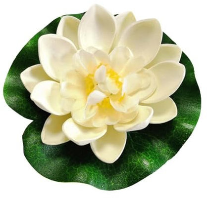 DTREELS Künstliche Blume, schwimmend, lebensechte Seerose, Landschaft, Garten, Mikro-Dekoration für Teich, 10 cm