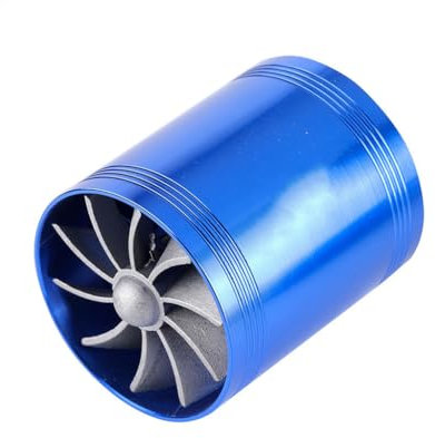 FREWSCN Turbonatore di Aspirazione dell'Aria per Hyundai Equus(5seats) 2010-2017,Auto Turbonatore Doppia Ventola Risparmio Carburante Supercaricatore Turbina Ventilatore Turbina Aspirazione,A-Blue