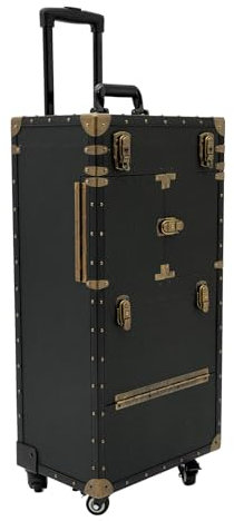 3 in 1 Makeup Trolley Hairdressing Tool Organiser Case with Scissor Clip and Mesh Bag - Ideal Storage Solution for Hair Styling Tools - for Professionals in Salons (Black)