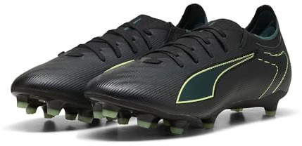 Puma Ultra 6 Match FG/AG - Tenis de fútbol Unisex, Puma Black Fizzy Light Green Terrain, 40.5 EU