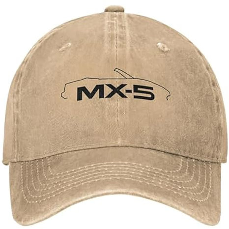 TYJWZSLS Auto Baseballkappe, für Mazda MX-5 Verstellbare Baseball Cap Unisex Running Sport Kappe Sonnenhut Auto Waschbare Cappy,OneSize-A