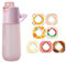 750ml Trinkflasche mit Geschmack Air Wasserflasche mit Geschmack Zuckerfrei Auslaufsicher BPA Frei mit 7 Geschmack Pods Trinkflasche mit Duft Set (D)
