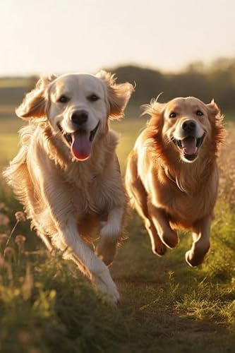 1000 Stück Holzpuzzle für Erwachsene Gold Retriever Once Upon A Time There was A Time There was A Time Gold Jigsaw Puzzle Herausforderung Lustiges Familienpuzzle Lernspiel Spielzeug