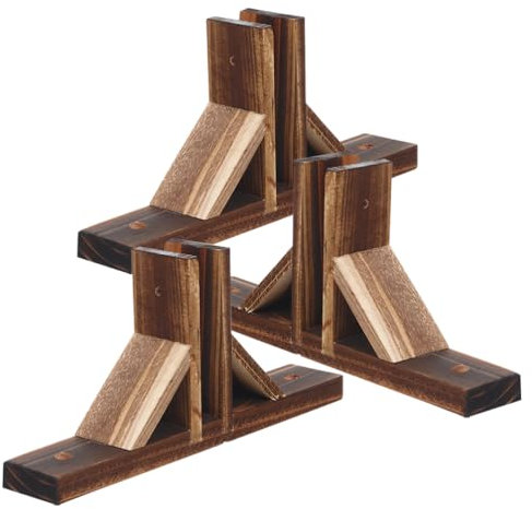 Toddmomy Pack of 3 Room Divider Stands Fence Support Feet Picket Fence Support Feet Room Divider Support Feet Wood