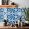 HORIWE Fliesenaufkleber im Vintage-Stil, marokkanischer Wandaufkleber, selbstklebende Fliesenkunst, DIY, Küche, Badezimmer, Rückwand, Boden, Heimdekoration, PVC, wasserdicht, öldicht, 20,3 x 20,3 cm,