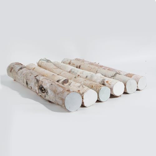 6 Pack Birch Logs Decorative Firewood Fire Logs for Fireplace Decor Birch Branches Fireplace Wood for Decoration