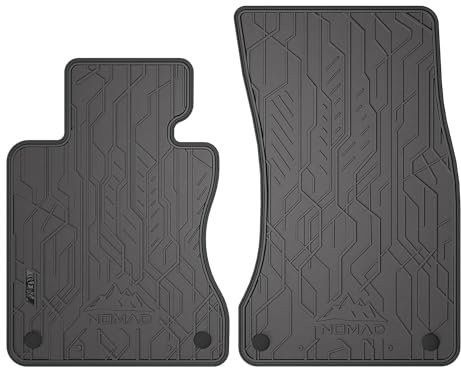 MOTOS Gummimatten vorne passend für BMW 5er E61 2003-2010 Robuste und Flexible Fussmatten Auto, kompatibel mit Befestigungssystem, Eingebaute Stopper, Praktische Ränder, rutschfeste Registerkarten