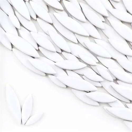 Mosaique Loisir Creatif Carreaux de mosaïque en céramique à pétales 200 g/7 oz Carreaux de feuille de porcelaine à faire soi-même Pierres de mosaïque en feuilles de saule Mélange de 3 tailles 4 mm/0,1