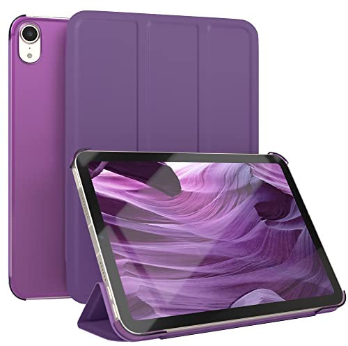 EAZY CASE - Schutzhülle für iPad mini 7 (2024) Hülle 8,3 Zoll Smart Cover Tablet Case Smartcase zum Aufstellen Klapphülle mit Standfunktion Sleep Wake Up Funktion Tasche Kunstleder Etui Lila