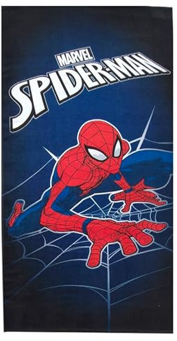 Theonoi Kinder Handtuch Badetuch Strandtuch Duschtuch für Mädchen und Jungen 100% Baumwolle 70x140 cm (Spiderman High)