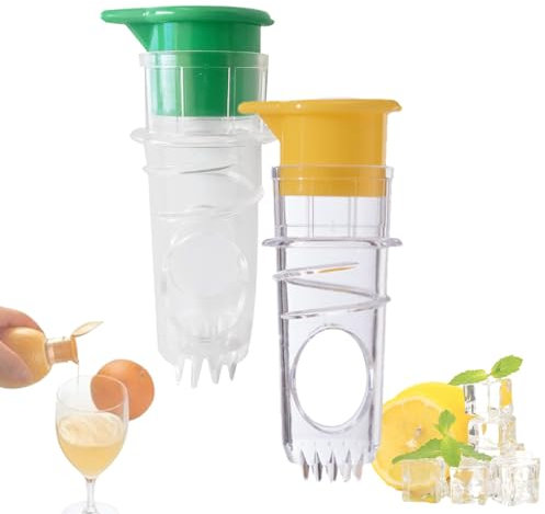 Arturo Lo Spremi Agrumi Del Futuro, Portatile Spremi Limone Con Tappo A Vite E Filtro Integrato (Giallo+Verde)