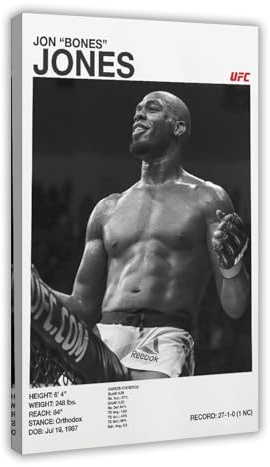 hsqxidhz Jon Jones UFC-Poster, Leinwandposter, Wandkunst, Dekordruck, Bild Gemälde für Wohnzimmer, Schlafzimmer, Dekoration, 30 x 45 cm