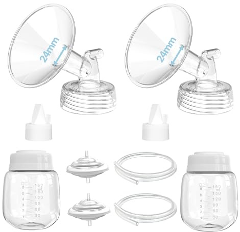 Spectra Replacement Pump Parts Compatible with S1/S2/9 Plus | Spectra Flanges, Duckbill Valves, Backflow Protectors (Diaphragm Included), Tubings&Bottles, Not Original Pump Accessories