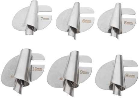 Angoily Lot de 6 pieds presseurs pour ourlet roulé - 5-10 mm - Pieds presseurs pour machine à coudre à ourlet roulé - Pieds presseurs pour ourlet incurvé industriel