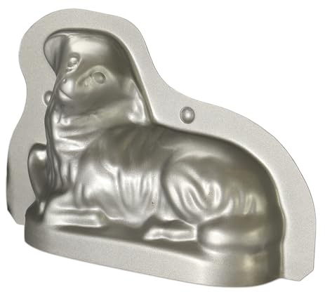 Lares Osterlamm Backform 3D, Antihaftbeschichtung, Lamm Motiv, Kuchenform für Ostern 0,5L(16,5 x 11 cm)
