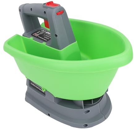 Asixxsix Saatgutstreuer, leise arbeitender Düngerstreuer, energieeffizient, ergonomischer Komfort, handgeführter Kraftstreuer für das ganze Jahr über, Grassamen, Steinsalz