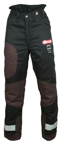 Oregon Yukon+ Typ A Klasse 1 (20 m/s) Schnittschutz-Bundhose Schwarz, PSA Schutzausrüstung, Größe S (EU 42-44)
