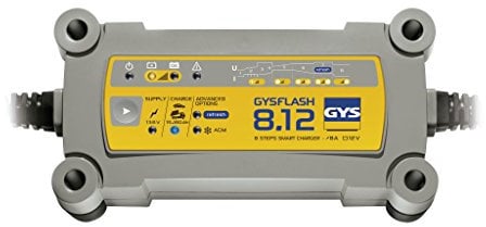 GYS 029545 Gysflash 8.12-Battery Charger - UK Plug, Grey