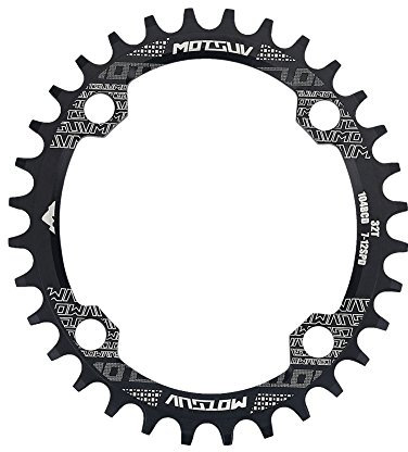 Tbest kettenblatt oval 38, kettenblatt oval,kettenblatt oval 104 32t,32T/34T/38T Einzelnes Kettenblatt Schmale Breite Kettenblatt,Fahrrad Oval Aluminiumlegierung Kettenblatt für