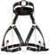 Hanyi Damen Leder BH SM Knebel mit Nippelklemmen Fetisch Bondageset Sexspielzeug, Schwarz
