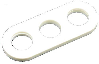 Polyamid-Zugentlaster 3-Loch Zugentlastung 32 x 12 x 2,5 mm Lochgröße 6,8mm Kabel-Zugentlaster Zugentlastungschelle Kabelschelle Kunstoff Entlaster