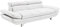 Mivano 3er-Ledersofa Enterprise / Dreisitzer-Couch mit Bezug aus echtem Leder, verstellbaren Kopfstützen und Armlehnen / 233 x 72 x 104 / Echtleder, weiß