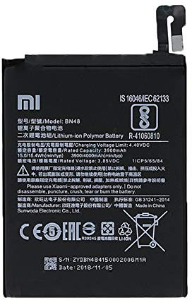 BEST2MOVIL Batteria interna BN48 3900 mAh compatibile con XIAOMI REDMI Note 6 Pro
