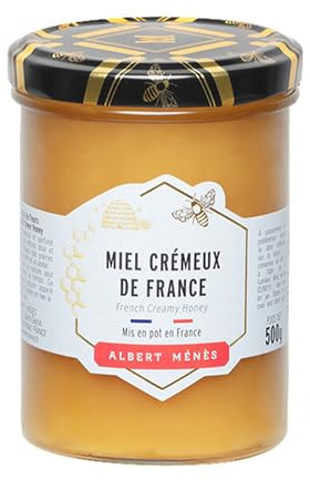 ALBERT MÉNÈS - Miel d’Eucalyptus d’Espagne - Miel Parfumé Pur sans Additifs - Produit de la Ruche - 100% Naturel - Origine Garantie - Bocal en Verre - Parfum Intense - 250g