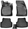 Rizline Passgenau 3D Fussmatten Auto Kompatibel mit Seat Leon 3 Gen 2012-2020 Auto Zubehör 1. Und 2. Reihe Gummimatten Autos TPE Allwetter Geruchlos rutschfest Vorne und Hinten Schwarz