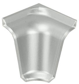 DQ-PP 1x WINKELLEISTE INNENECKE | Aluminium satin | 38 x 50mm | PVC | Küchenleiste Arbeitsplatte Abschlussleiste Leiste Küche Küchenabschlussleiste Wandabschlussleiste Tischplattenleisten