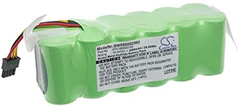 vhbw batteria sostituisce Ariete AT5186005100 per aspirapolvere home cleaner (2000mAh, 14,4V, NiMH)