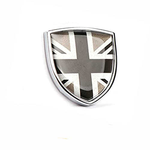 HEINMO Car Body Emblem Abzeichen Metallschild Kreative Dekoration Aufkleber Aufkleber Für Cooper F/R Serie R55 R56 R60 F56 F60 Clubman Countryman Paceman (Gray Jack)