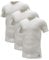 Adidas Herren kurzarm Unterhemd (3er Pack) V- Ausschnitt T- Shirt (Gr. S - 3XL) , Weiß, S