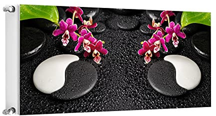 TMK ArtDeko Magnet Heizkörperabdeckung Innovative Lösung Selbsthaftend 120x60 Heizkörperabdeckung, Heizkörperverkleidung, Stein