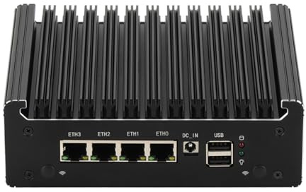 HSIPC Jasper Lake Celeron N5105 Quad Core Firewall Micro Appliance, Mini PC, Nano PC, Router PC, 4*i226-V RJ45 Port AES-NI
