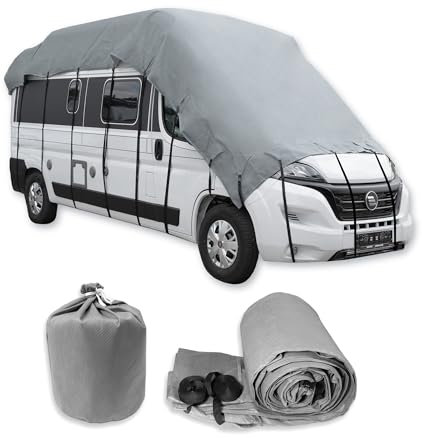 Bâche de Protection pour Toit de Camping-Car - Résistante aux UV, Imperméable, Ajustement Universel - Grise