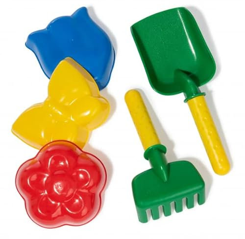 Rolly Toys Juego de playa, pala y rastrillo junior, 5 piezas
