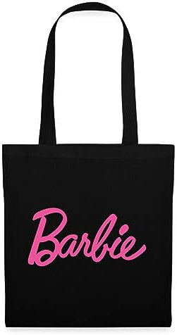 Spreadshirt Barbie Klassisches Logo Stoffbeutel, One size, Schwarz