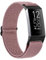 Demark Nylon Straps for Fitbit Charge 4/3, Adjustable Sport Strap (Rose)
