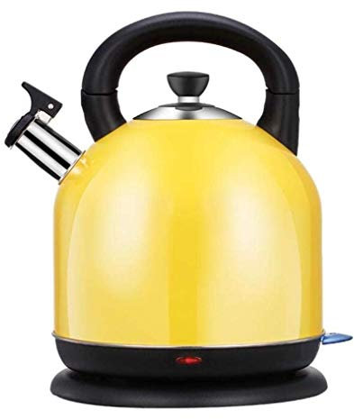 Bouilloire Bouilloire électrique Bouilloire domestique Bouilloire de cuisine Bouilloire portable Bouilloire d'hôtel Double anti-brûlure,Jaune,A Present