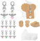 JORAKI 20pcs Bunt Engel Anhänger Gefälligkeiten Gastgeschenk Set Organza Geschenkbeutel Kraft Geschenkanhänger Schutzengel Schlüsselanhänger für Hochzeit, Taufe Geschenk, Kommunion