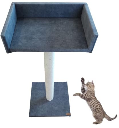 Katzenkratzbaum Kratzbaum Katzenbaum Kletterbaum Spielbaum für Katzen grau 87 cm