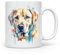 Anonymous Gifting Tasse mit gelbem Labrador-Motiv, Aquarelldruck, schöne glänzende Tasse
