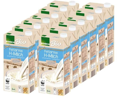 EDEKA Fettarme H-Milch 1,5% 1000 mililiter x 12 Stück