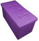Home Harmony Kensington Folding Storage Ottoman, Storage Chest, Footrest, Bench, padded Seat, Faux Leather (Lilac, Large)